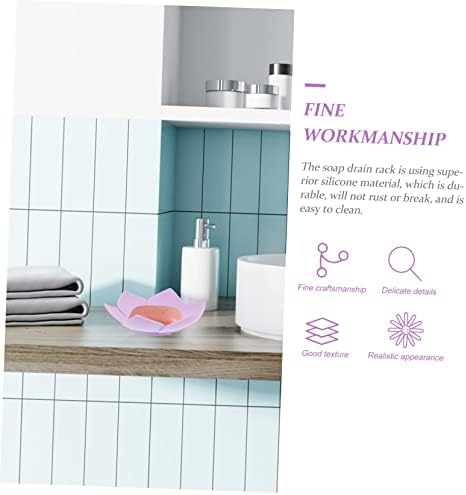 2pcs Silicone Soap Trays Drainage Stylish Bathroom Holder
