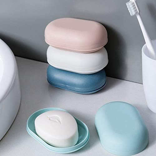 Pink Soap Dish Holder Easy Cleaning Soap Saver for Bathroom Kitchen Travel