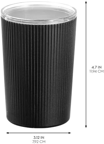 InterDesign iDesign Small Bathroom Storage Canister - BlackClear