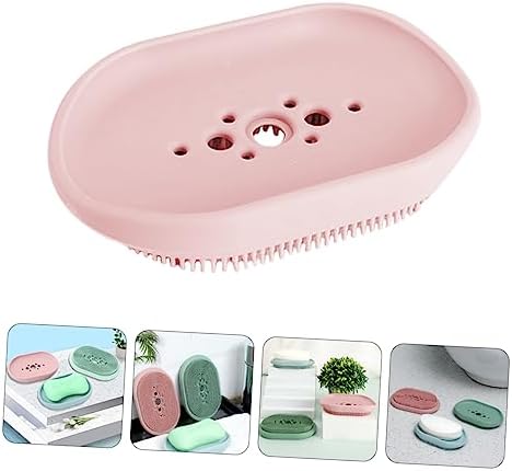 LIFKOME Draining Soap Tray with Silicone Holder