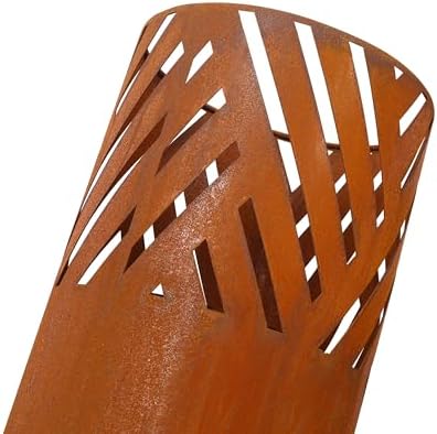 Strawberry Fairy Decorative Rust Lantern Columns Set of 2