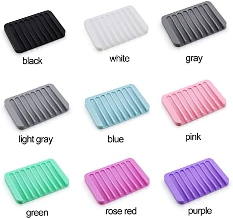DNIEBW 2Pcs Silicone Soap Holder with Waterfall Design