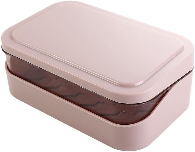Portable Soap Box with Lid and Drainage for Kitchen and Bathroom