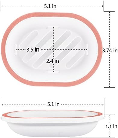 Topsky 2-Pack Soap Dish with Drain and Dry