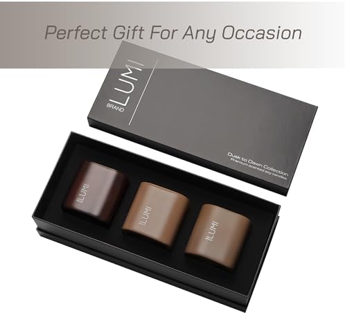 Set of 3 Scented Soy Candles Dusk to Dawn Collection