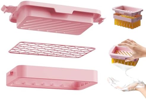 Optisake Multi-Functional Soap Dish with Elastic Mesh and Fast Draining 1