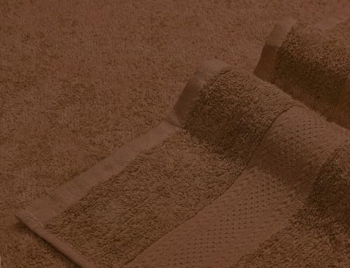 TEXCRAFT Bath Towel Set of 6 24 x 48 Inch Cotton Terry Towels