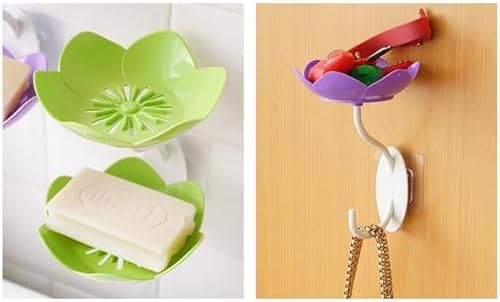 FABEILAI Double Layer Suction Soap Holder for Shower Pink