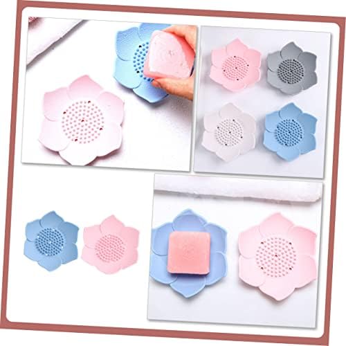 Alipis 2pcs Silicone Soap Holders for Bathroom Shower Kitchen 1