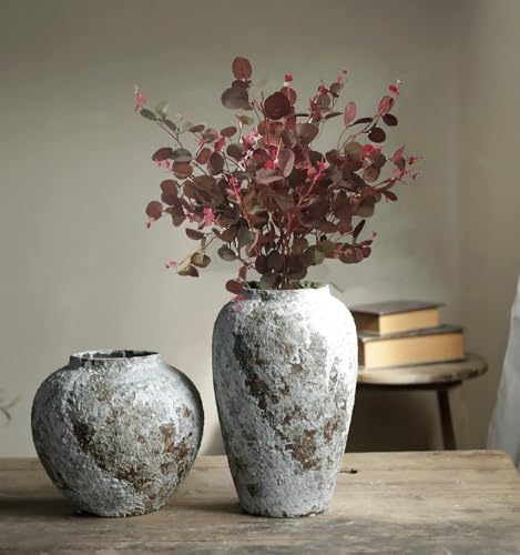 FUNORNAM 3Pcs Artificial Eucalyptus Leaves Stems for Home Decor