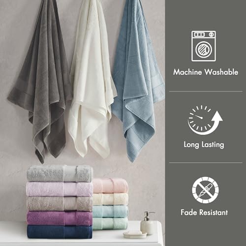 Madison Park Turkish Bath Towel Set 2 Piece 600 GSM Charcoal