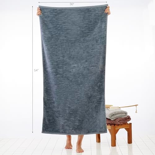 SKL Home CloudSoft Cotton Bath Towel Smoke Blue 1