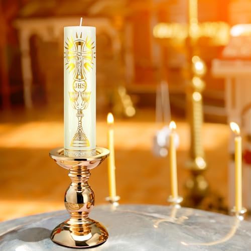 Threlaco Paschal Candle with Iron Holder - Classic Style