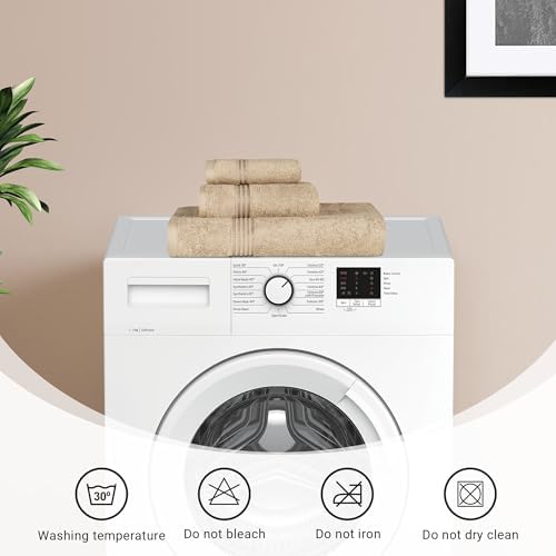 Superior Egyptian Cotton 6-Piece Towel Set in Taupe