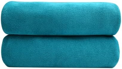 JML Microfiber Bath Towel Set 2 Pack - Soft Absorbent Quick Drying Teal