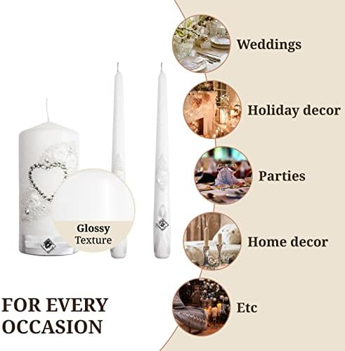 VABA Family Marriage Unity Candle Set for Wedding Ceremony