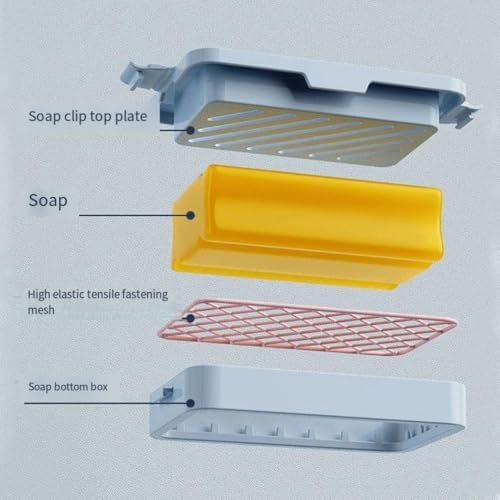 Anti-Slip Ceramic Soap Holder with Drainage for Home
