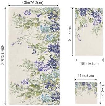 Smile Sunflower 3-Piece Bath Towel Set Wisteria Pattern Linen Texture