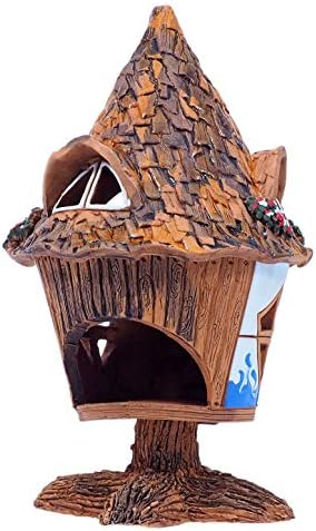 Midene Ceramic Art Tealight Candle Holder Fairy House Forest B97N