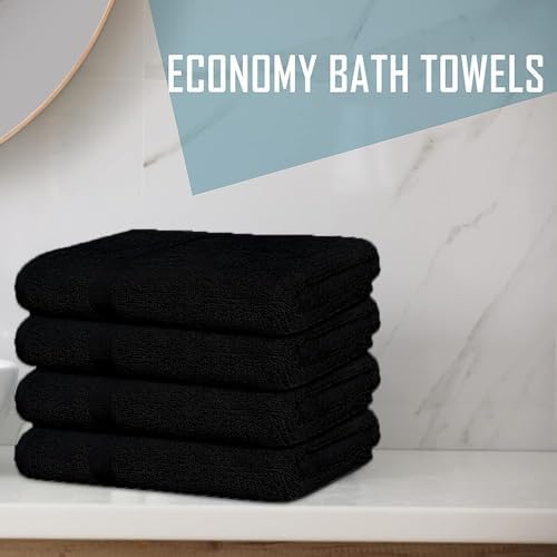 TOALLA 12-Pack Cotton Bath Towels 27x54 Black