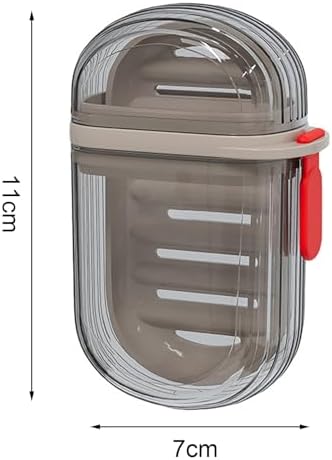 Travel Soap Container with Lock Design and Leakproof Lid