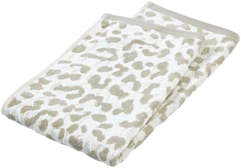 Leopard Print 3-Piece Bath Towel Set Tan