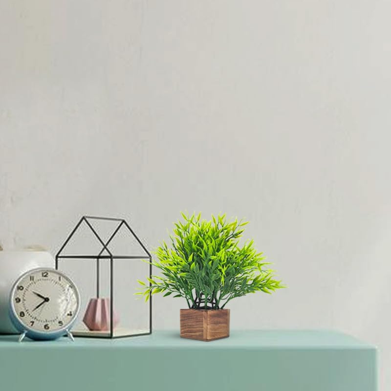 Artificial Shrubs in Wood Pot - DB-8306 Medium