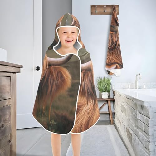 CHIFIGNO Funny Animal Hooded Baby Bath Towel