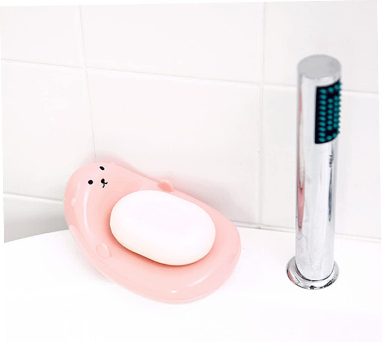 HOLIDYOYO Round Heart Shaped Soap Dish Drainer Holder 1