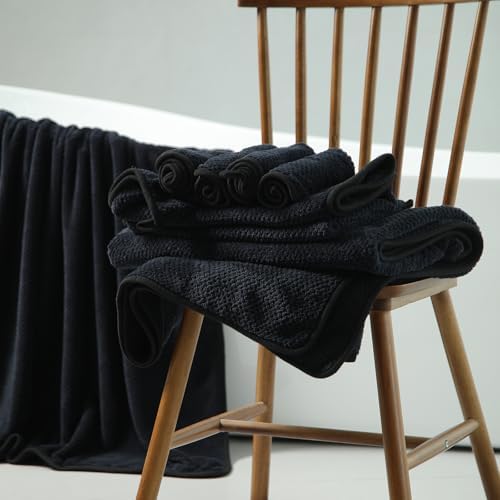 Feyocn 8 Pack Towel Set Gray Oversized Bath Towels