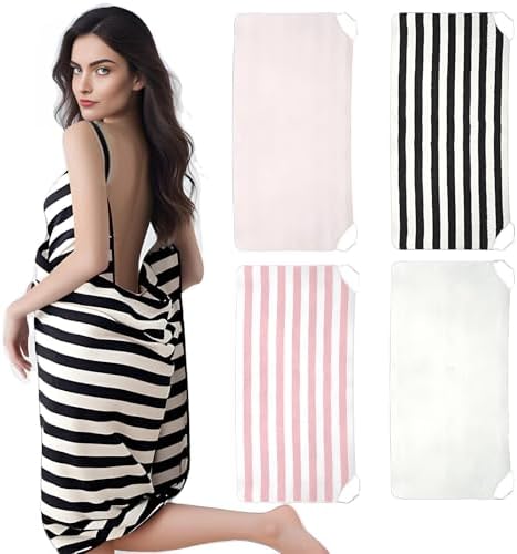 Bath Towel with Straps for Women Girls Wearable Halter Wrap