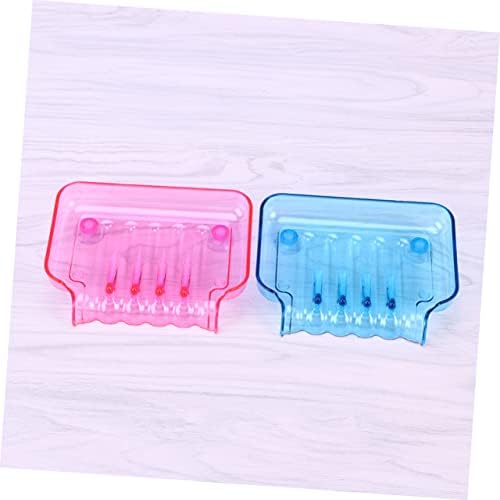 Luxshiny Clear Soap Dish Holder with 2 Suckers