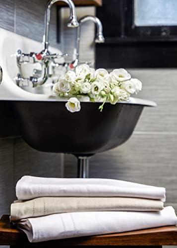 Solino Home Linen Bath Towel 30x54 Inch Light Natural Handcrafted from European Flax