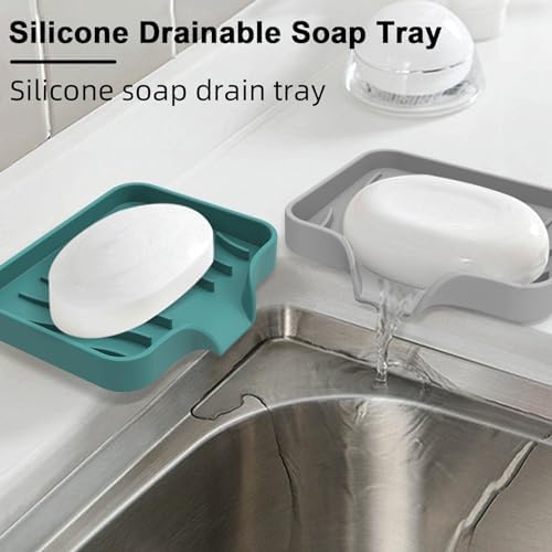 Curfair Soap Dish Black with Suction Cup and Quick Dry Design
