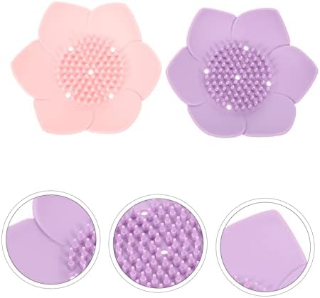2pcs Silicone Soap Trays Drainage Stylish Bathroom Holder