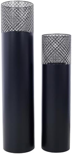 Strawberry Fairy Decorative Lantern Columns Set of 2 Black