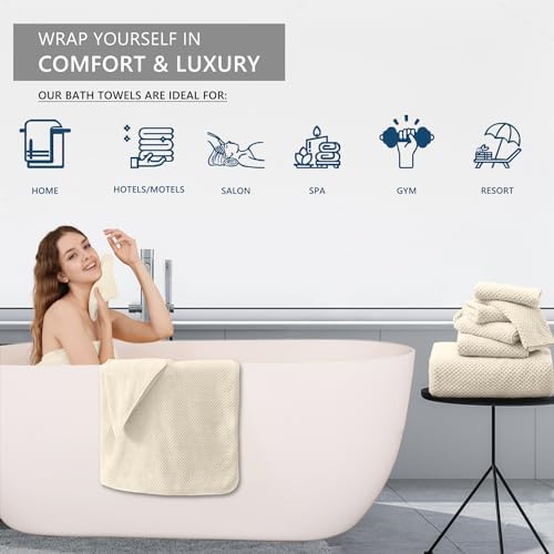 MAGGEA 8 Piece Premium Bathroom Towel Set 1