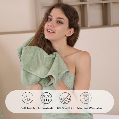 CHINO Light Green Bath Towel Set of 4