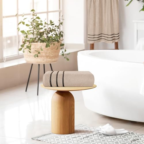 MyOwn Cotton 2 Pack Oversized Bath Towel Set - Tan 1
