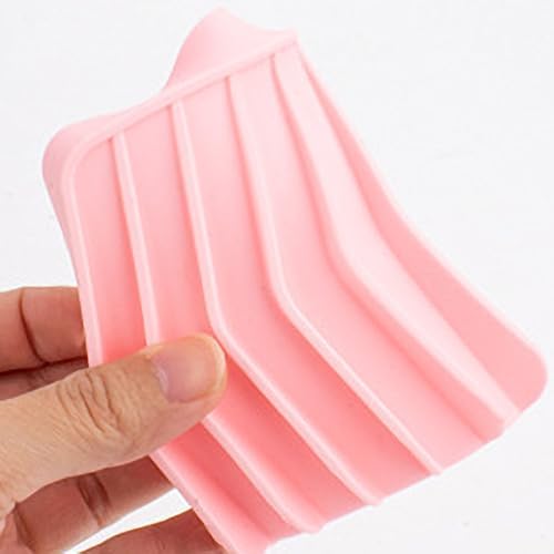 Flexible Silicone Soap Dish with Waterfall Drainage Non-Slip Multifunctional Organizer