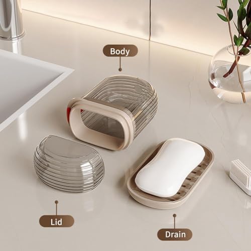ZHOSXRC Travel Soap Case with Lid - Portable and Waterproof