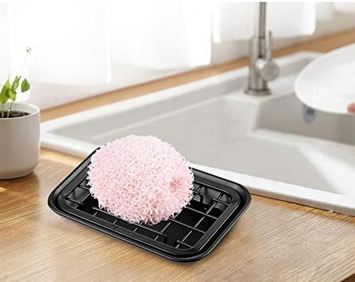 SheeChung Black Metal Soap Dish Tray with Drainage 1