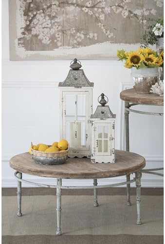 Strawberry Fairy Decorative Candle Lantern with Whitewashed Finish