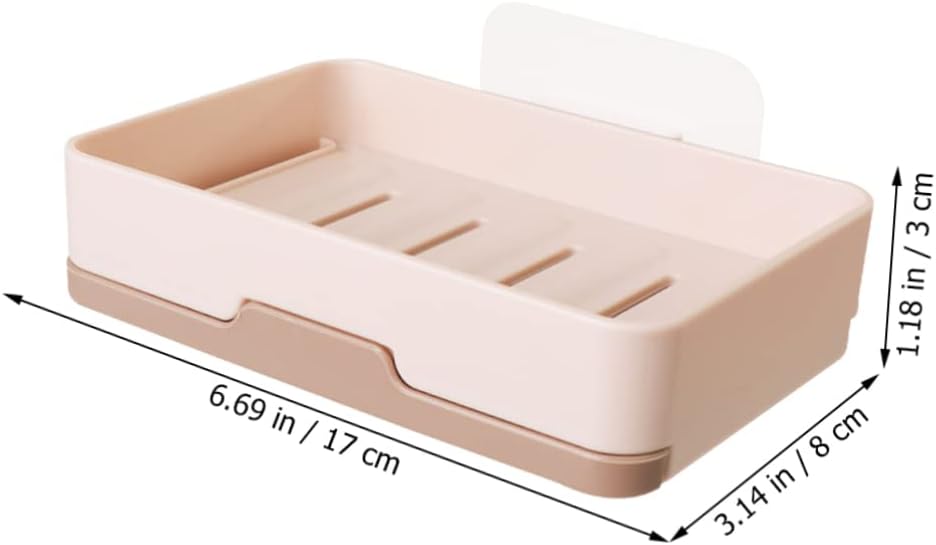 WESIEVYA Wall-Mounted Soap Dish Khaki