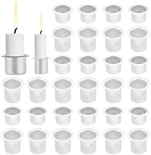 PH PandaHall 40pcs Mini Metal Candle Inserts Holders