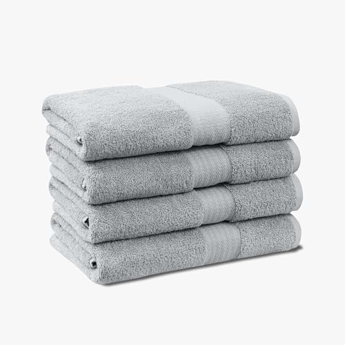 1888 Mills 4 Pack Bath Towel Set Grey