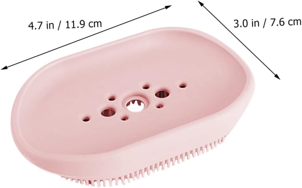BUGUUYO 1pc Suction Soap Holder for Bathroom Wall Mount Silicone Drain Basket