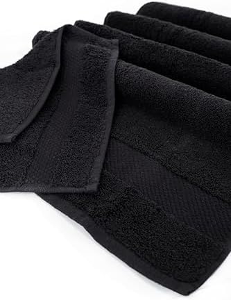Hencely 6-Piece Bath Towel Set - Black 1