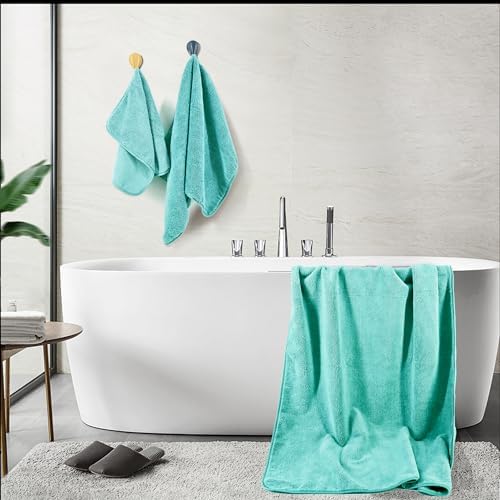 POLYTE 60x30in Quick Dry Microfiber Towel Set - 6 Piece