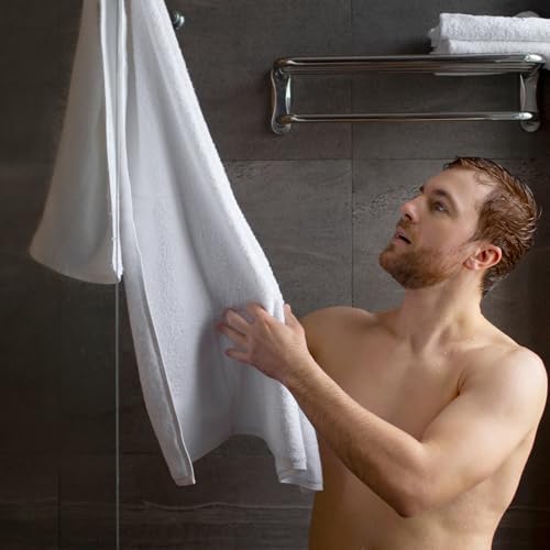 Linteum Textile Supply White Bath Towel Set of 6